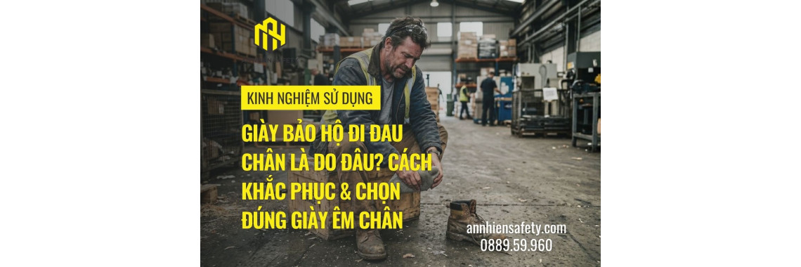 Giày bảo hộ đi đau chân là do đâu? Cách khắc phục & chọn đúng giày êm chân