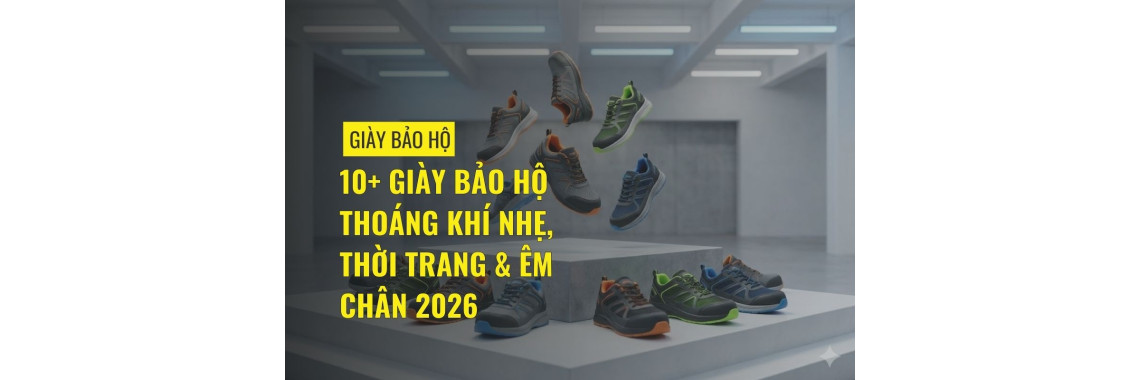 10+ giày bảo hộ thoáng khí nhẹ, thời trang & êm chân 2026