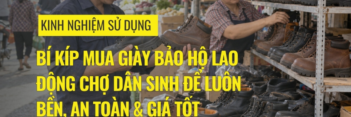 Bí kíp mua giày bảo hộ lao động chợ dân sinh để luôn bền, an toàn & giá tốt