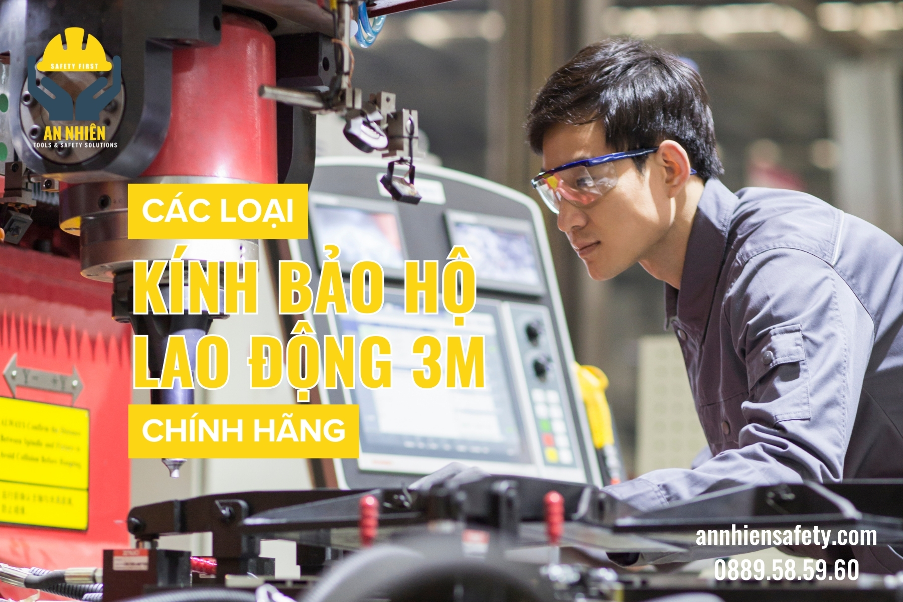 Các loại kính bảo hộ lao động 3M chính hãng